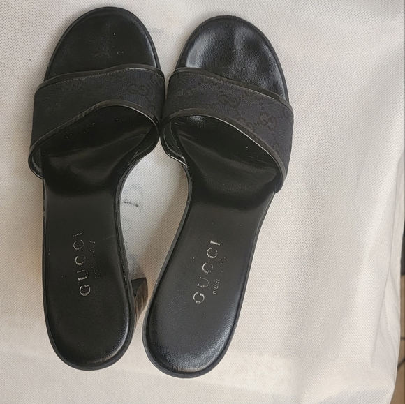 GUCCI sandals GG canvas canvas ?~ leather Authentic used - Picture 3 of 16